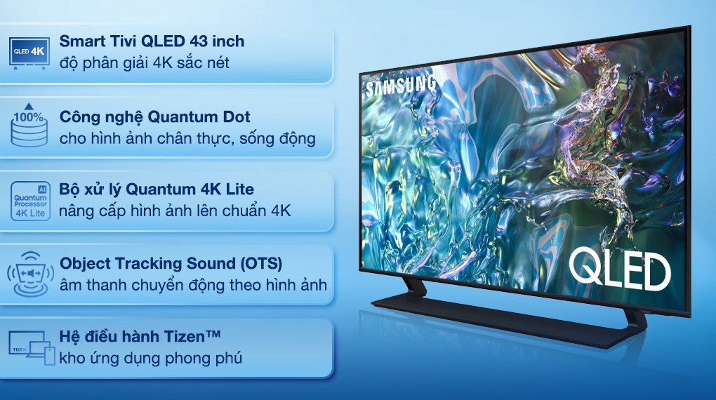 Tivi Samsung 43 inch Smart Qled 43Q60DA